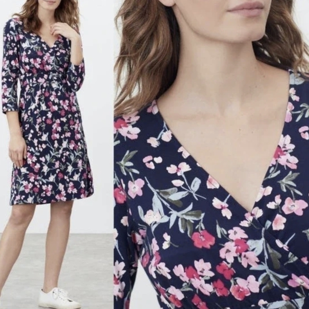 NWT Anthropologie Joules floral v neck dress sz 4